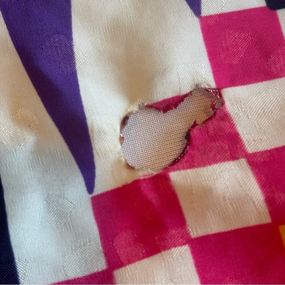 VINTAGE DAVID BROWN CALIFORNIA 70s 80s Bright Geometric Muumuu Kaftan Tunic - Picture 7 of 16